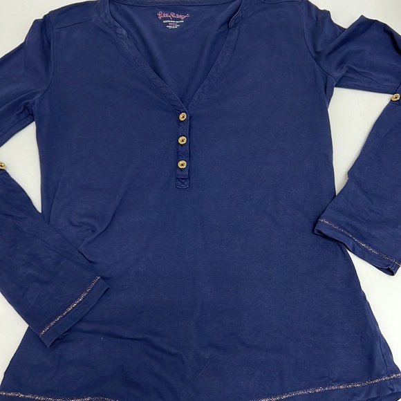 Lilly Pulitzer Henley Janelle Top Size Small - Picture 3 of 6